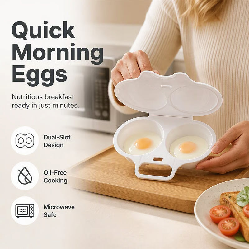 Buy 1, Get 1 Free🎁-🍳 Microwave Egg Poacher for Quick and Easy Breakfasts