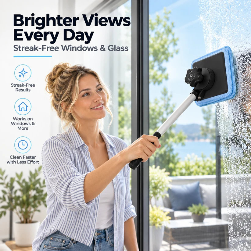 🎁Last Day 49% OFF -Dual Magnetic Car Windshield Cleaner | Streak-Free Auto Glass Cleaning Kit