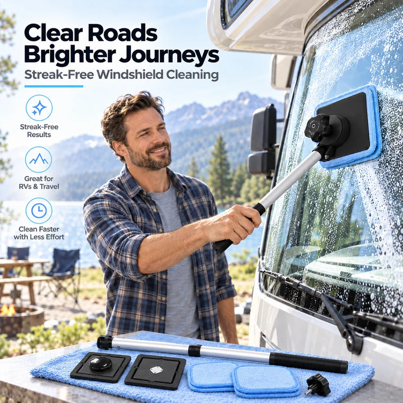 🎁Last Day 49% OFF -Dual Magnetic Car Windshield Cleaner | Streak-Free Auto Glass Cleaning Kit