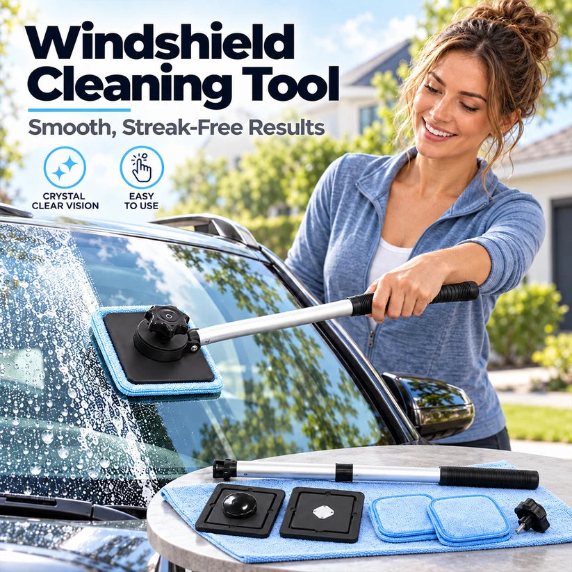🎁Last Day 49% OFF -Dual Magnetic Car Windshield Cleaner | Streak-Free Auto Glass Cleaning Kit