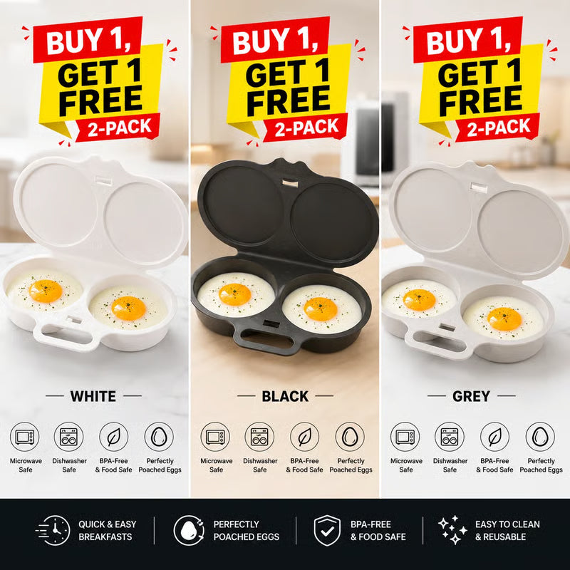 Buy 1, Get 1 Free🎁-🍳 Microwave Egg Poacher for Quick and Easy Breakfasts
