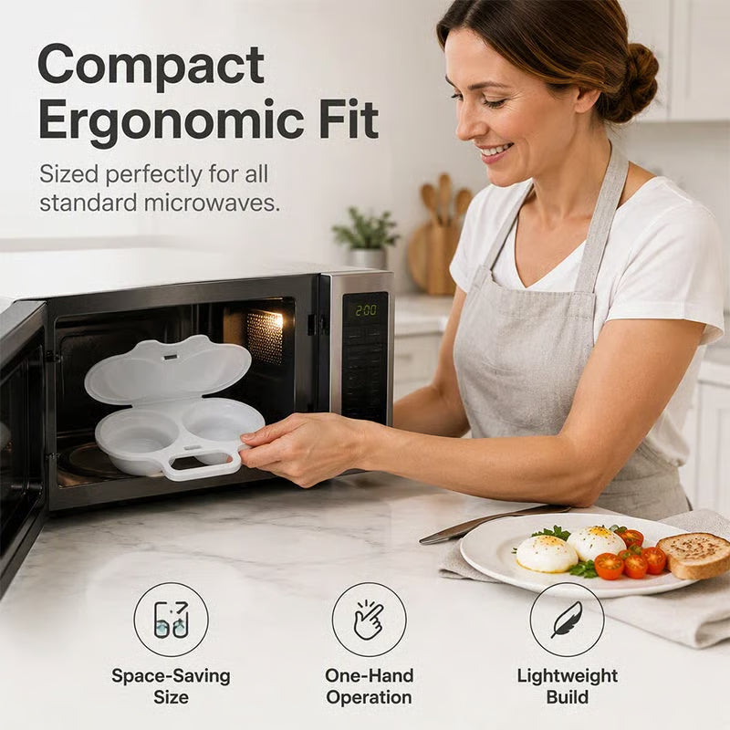 Buy 1, Get 1 Free🎁-🍳 Microwave Egg Poacher for Quick and Easy Breakfasts