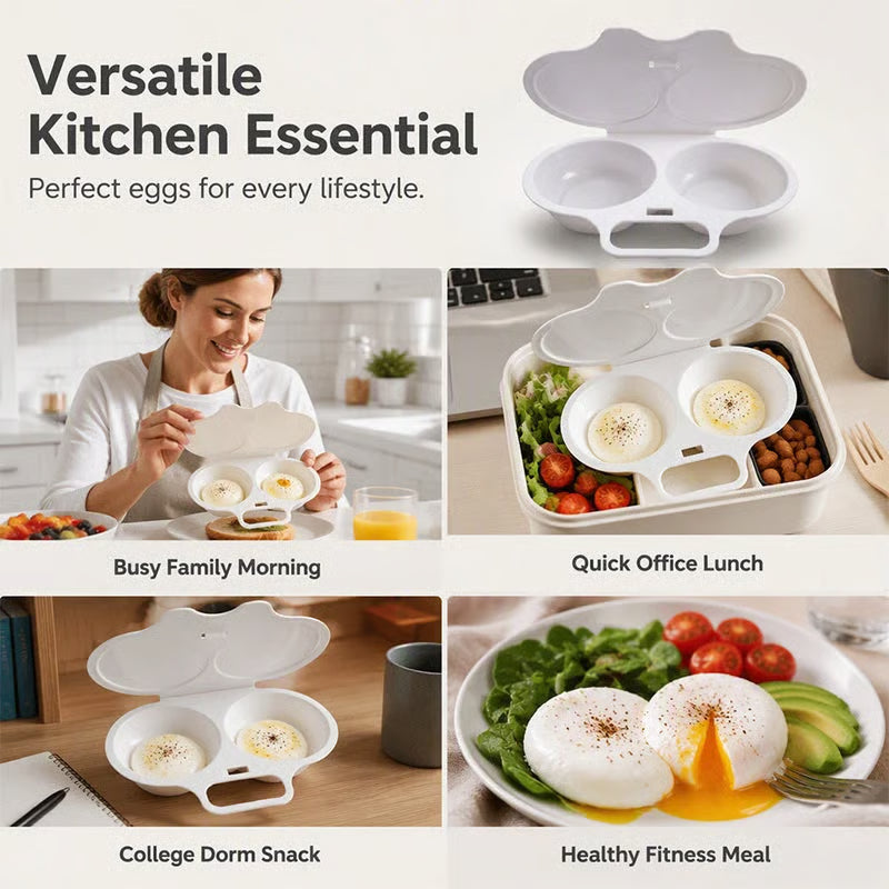 Buy 1, Get 1 Free🎁-🍳 Microwave Egg Poacher for Quick and Easy Breakfasts