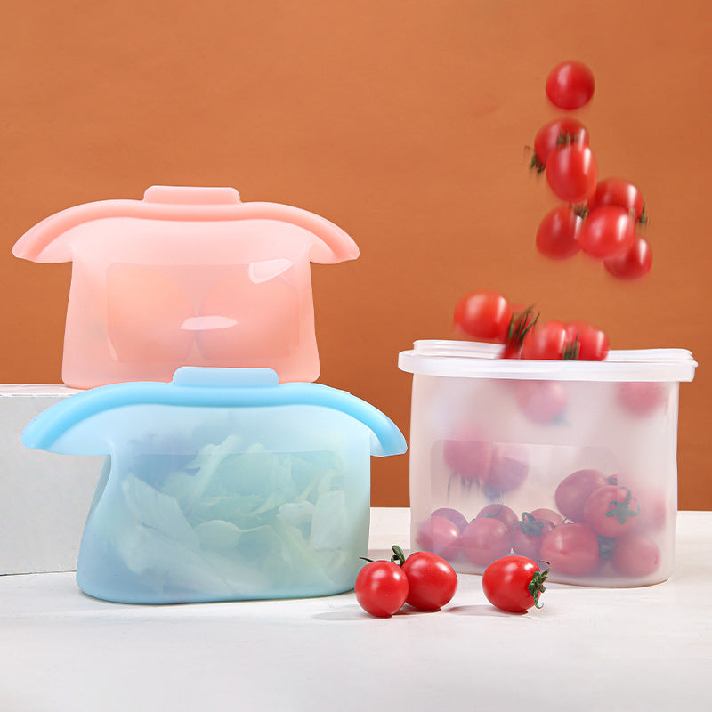 Stand Up Food Grade Silicone Storage Bag, 4-Cup