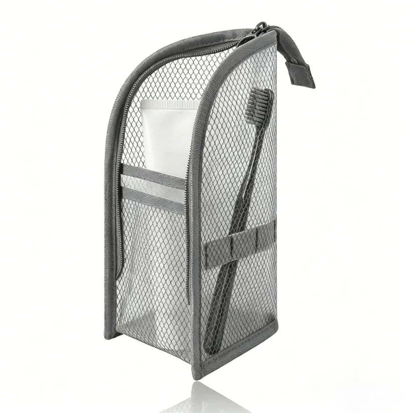 ✨BUY 1 GET 1 FREE!!!🔥Mesh Zipper Toiletry Storage Pouch - Multi-Pocket Travel Cosmetic Organizer Bag