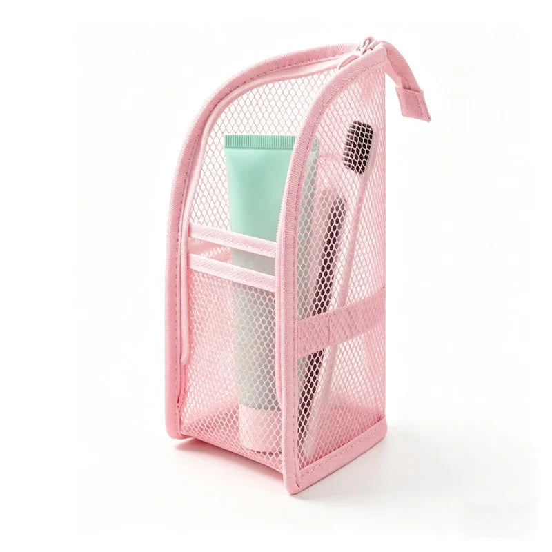 ✨BUY 1 GET 1 FREE!!!🔥Mesh Zipper Toiletry Storage Pouch - Multi-Pocket Travel Cosmetic Organizer Bag