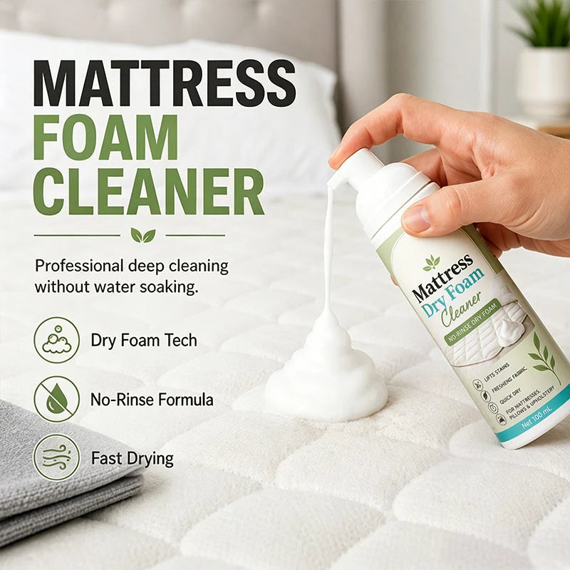 BUY 1 GET 1 FREE🔥 No-Rinse Mattress & Upholstery Foam Cleaner – Enzyme-Powered Deep Cleaning Formula🛏️🧽