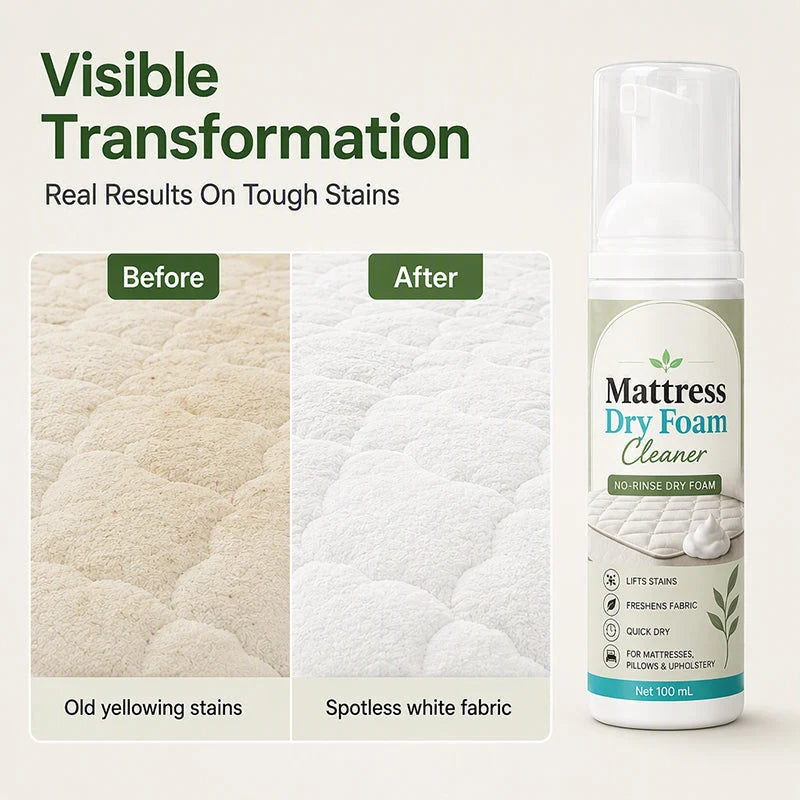 BUY 1 GET 1 FREE🔥 No-Rinse Mattress & Upholstery Foam Cleaner – Enzyme-Powered Deep Cleaning Formula🛏️🧽