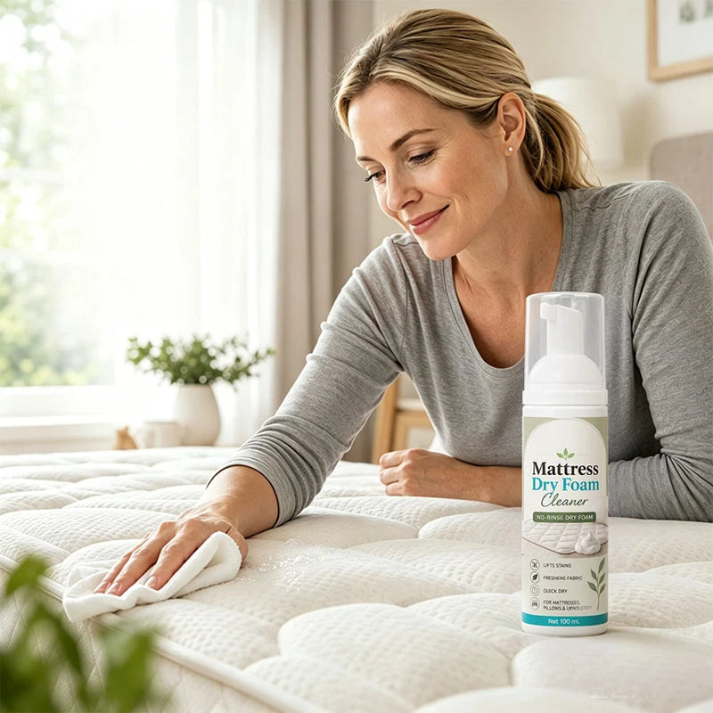 BUY 1 GET 1 FREE🔥 No-Rinse Mattress & Upholstery Foam Cleaner – Enzyme-Powered Deep Cleaning Formula🛏️🧽