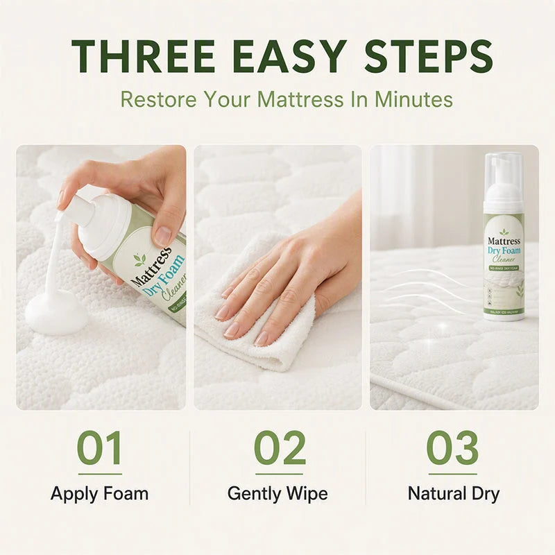 BUY 1 GET 1 FREE🔥 No-Rinse Mattress & Upholstery Foam Cleaner – Enzyme-Powered Deep Cleaning Formula🛏️🧽
